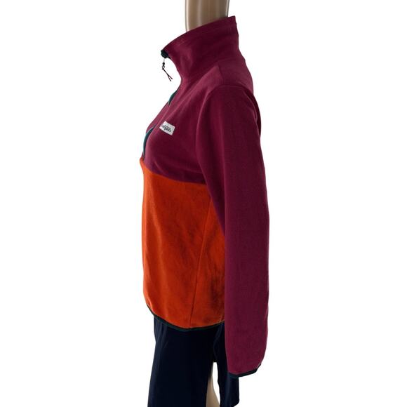 Cotopaxi Raspberry Pink Canyon Orange Amado Quarter Zip Fleece Pullover - Picture 9 of 12